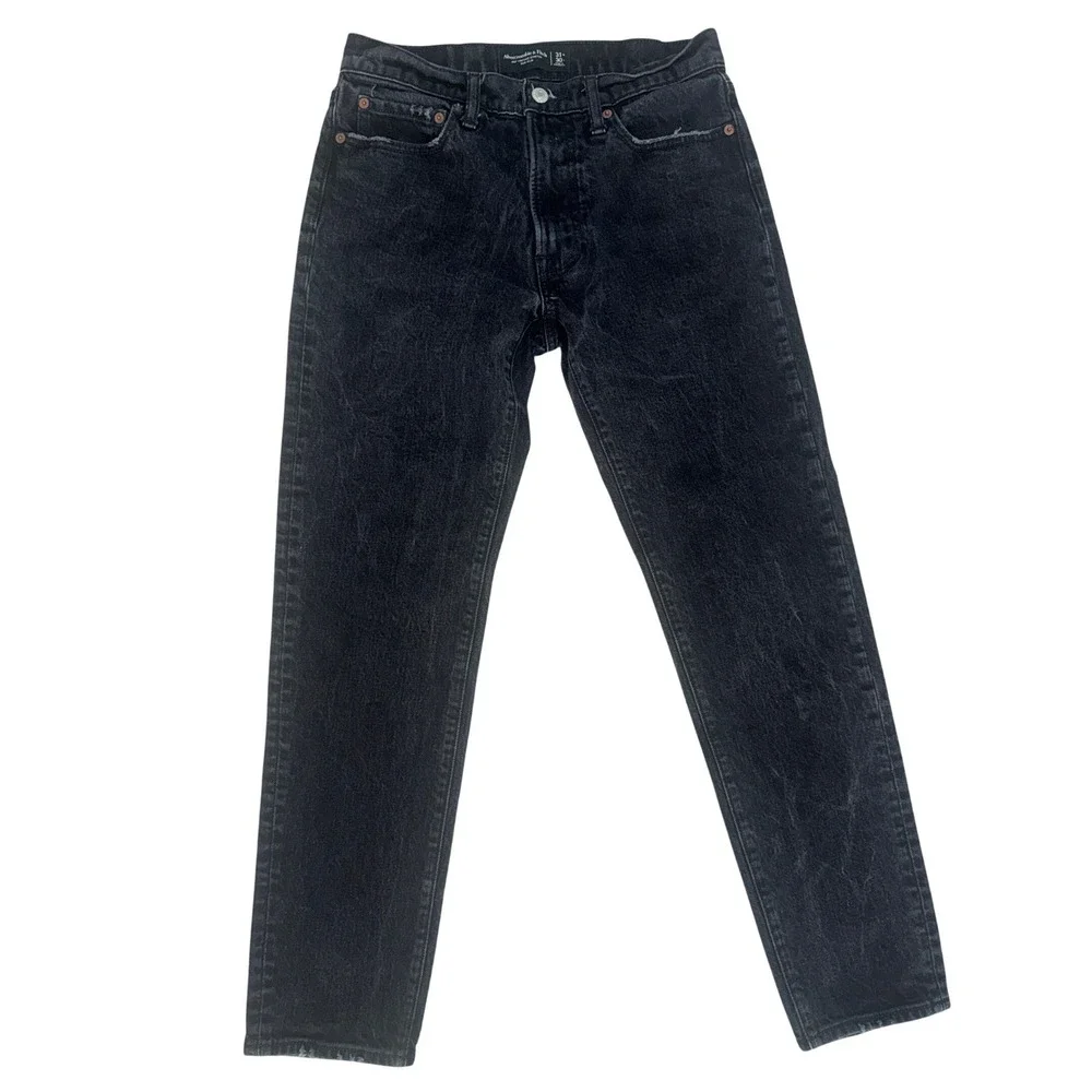 Abercrombie Fitch Vintage ‎ 90s Slim Black Wash Denim Jeans Men's 31x30